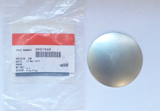 Заглушка распредвала (в блок) для двиг. 6CT, ISLe, шт. D=70mm
